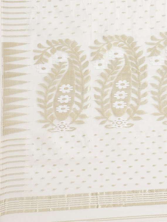 women's self design white colored saree - 17533290 - Standard Image - 2