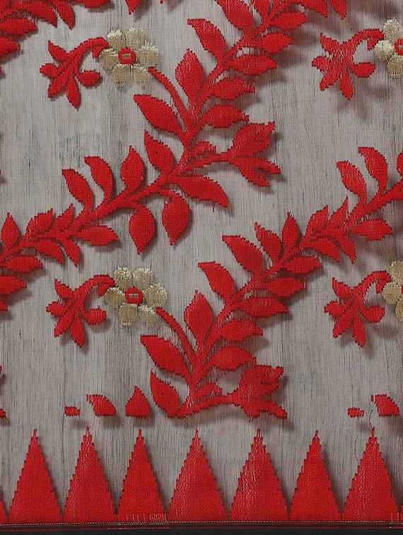 self design jamdani saree - 17533299 - Standard Image - 2