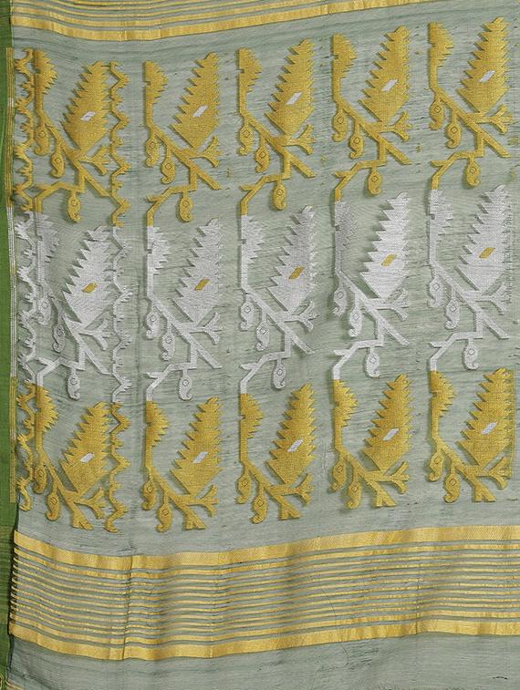 self design jamdani saree - 17533308 - Standard Image - 2