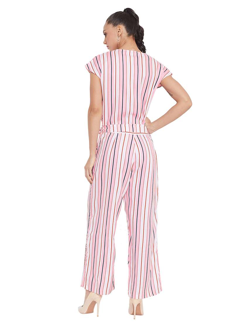 striped  full leg jumpsuit - 17533394 -  Standard Image - 2