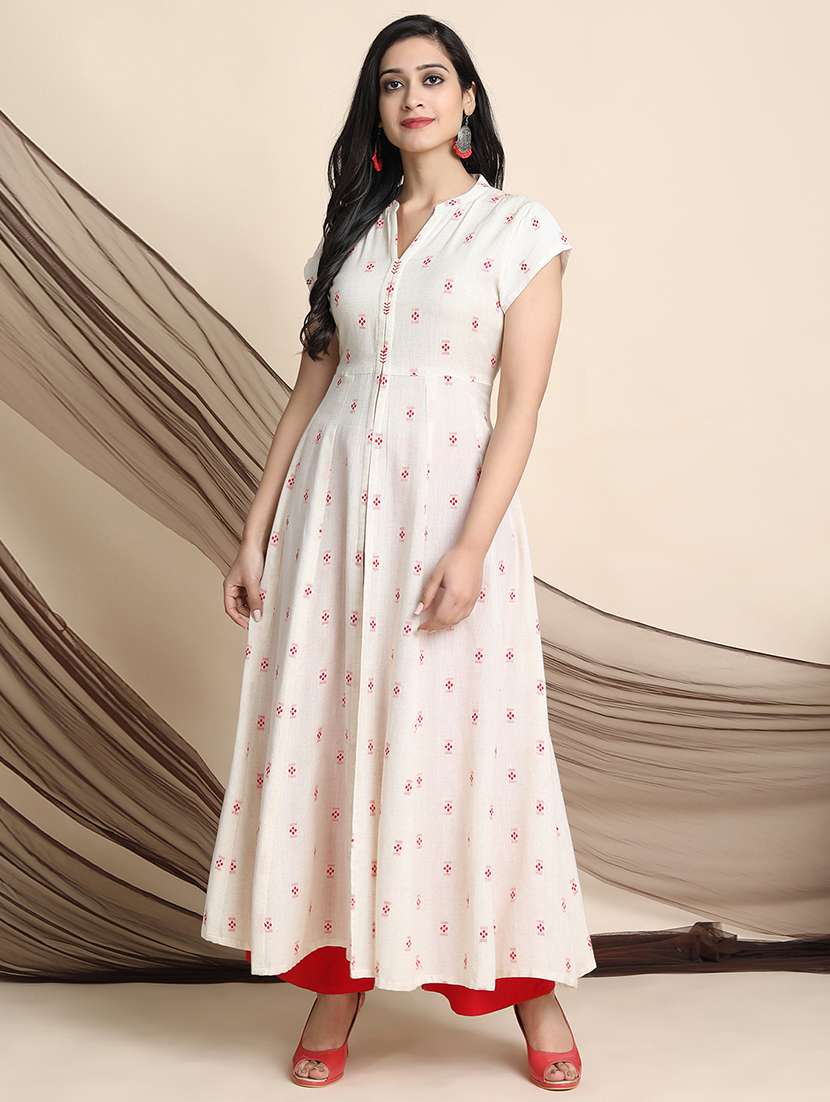 offwhite rayon kurta palazzo  set