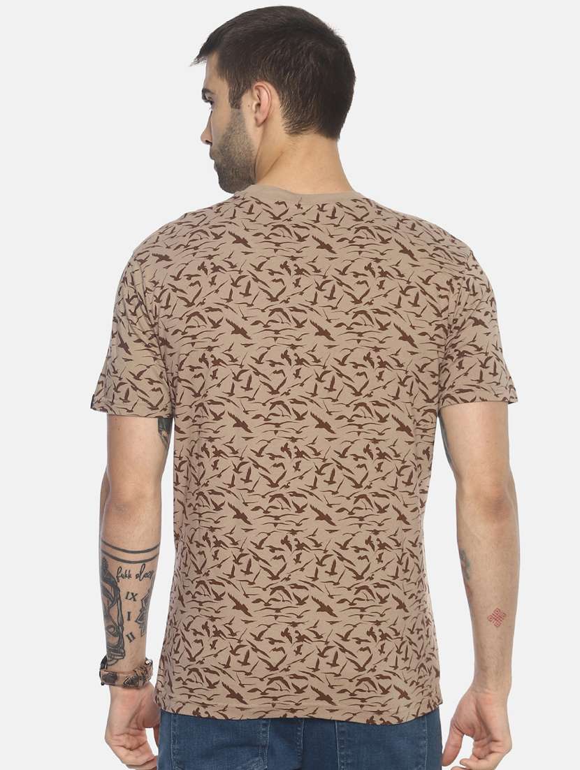 beige printed t-shirt - 17533659 - Standard Image - 2