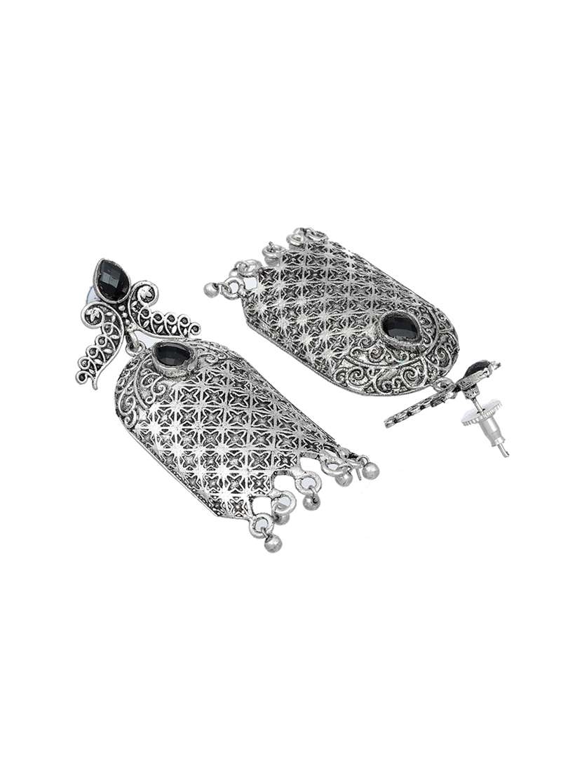 silver brass drop earring - 17533709 - Standard Image - 2
