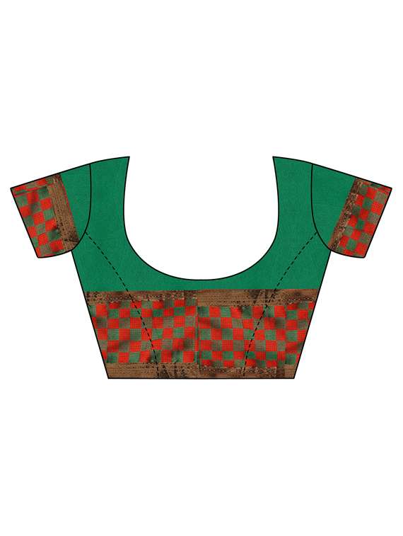 solid bordered saree with blouse - 17534235 - Standard Image - 2