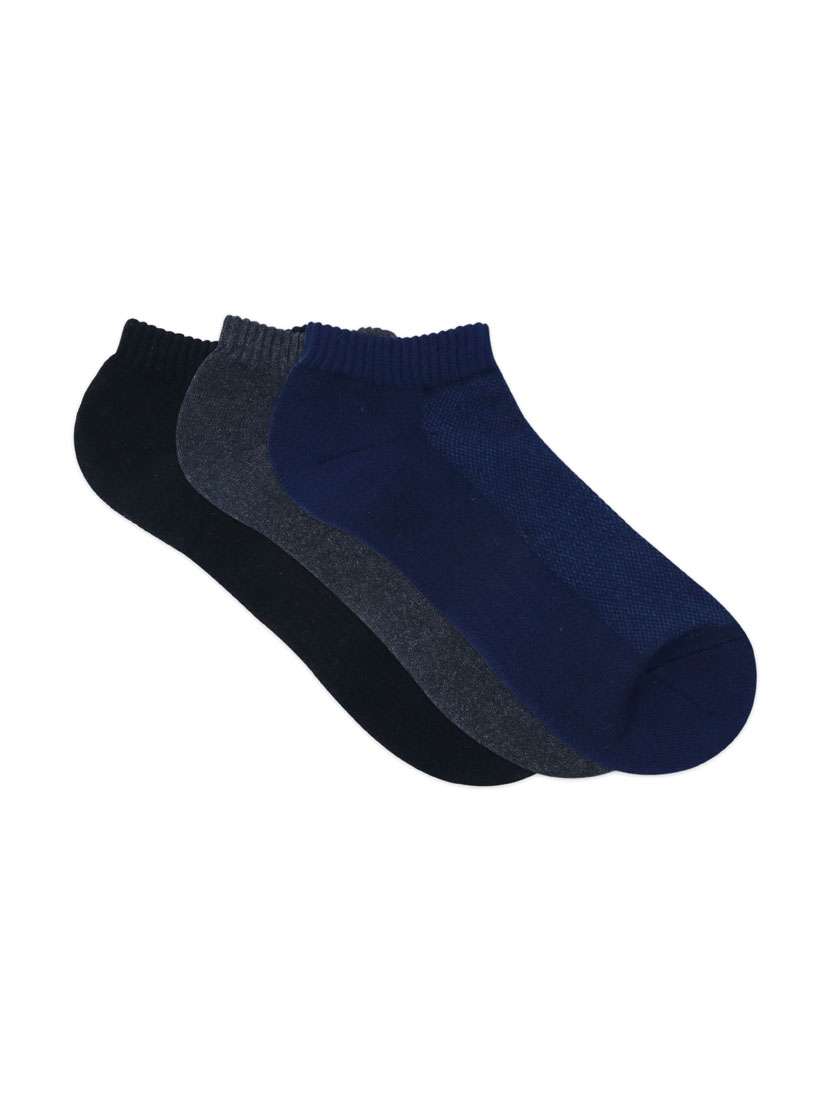 men pack of 3 solid ankle length sock