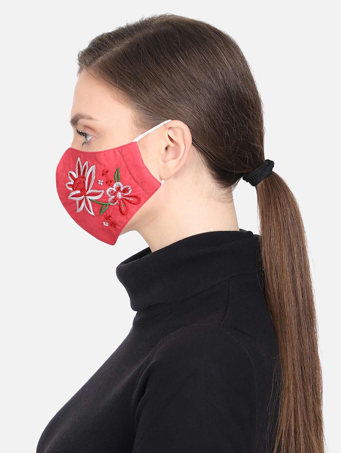 pink cotton decorative women mask - 17534999 -  Standard Image - 2