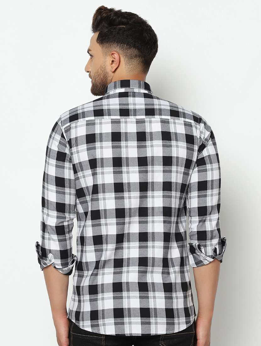white checkered casual shirt - 17535758 -  Standard Image - 2