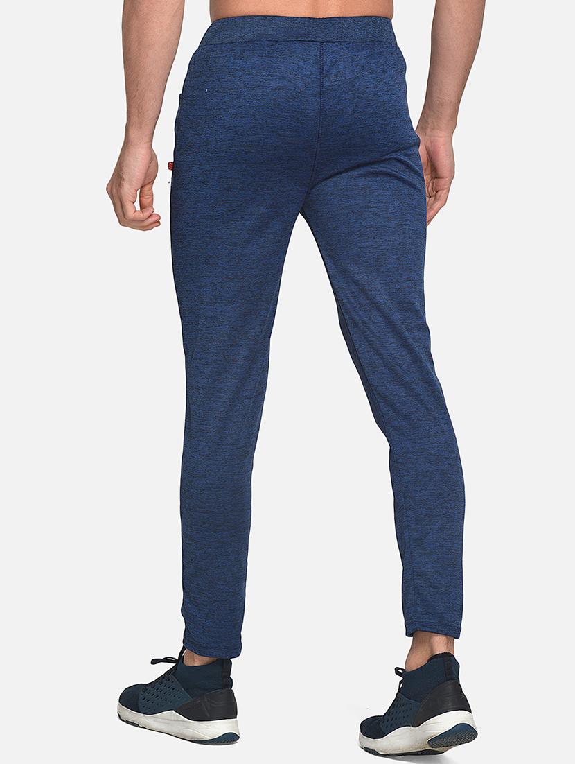 blue solid full length track pant - 17536684 - Standard Image - 2