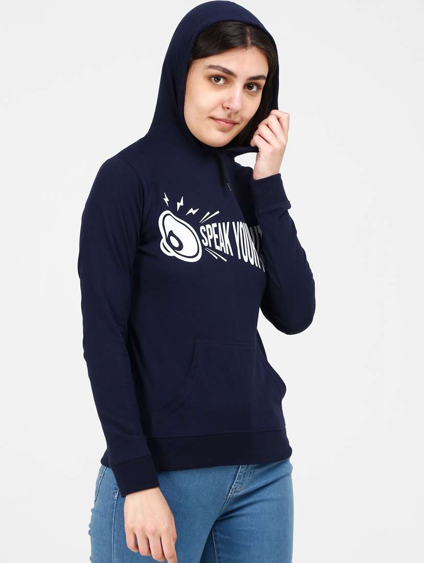 hooded neck printed sweatshirt - 17538204 - Standard Image - 2