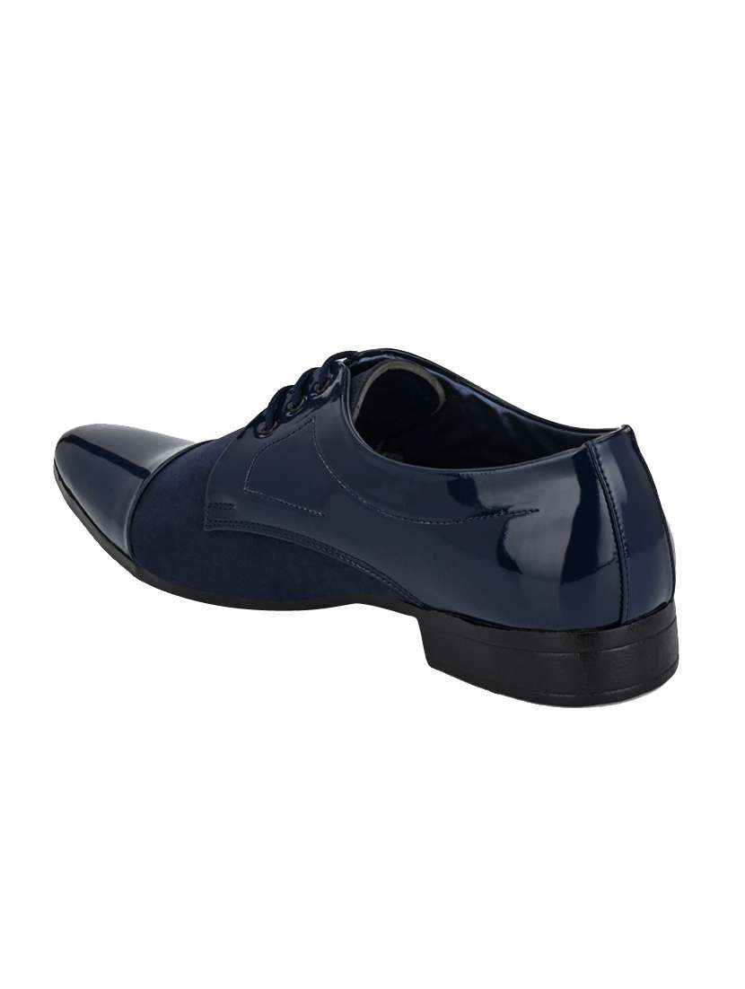 navy synthetic & mesh laceup derbies - 17539374 - Standard Image - 2