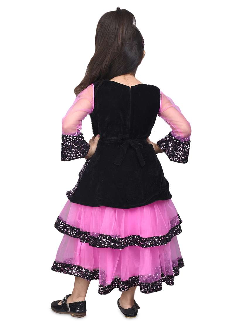pink velvet frock - 17539426 -  Standard Image - 2