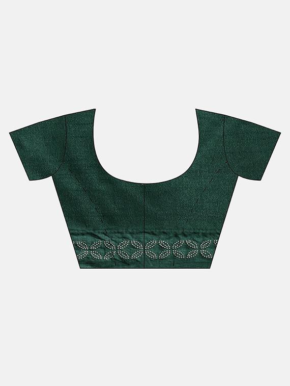 women's bordered green colored saree with blouse - 17541343 - Standard Image - 2