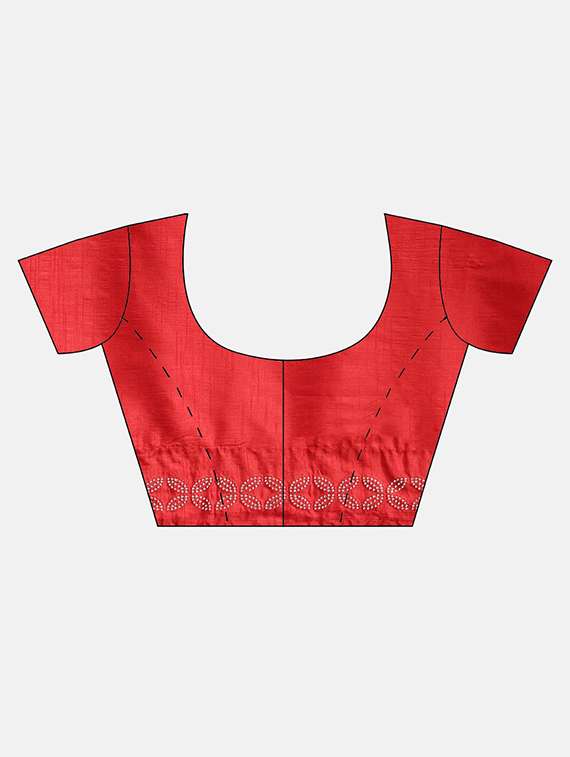 women's bordered red colored saree - 17541344 -  Standard Image - 2