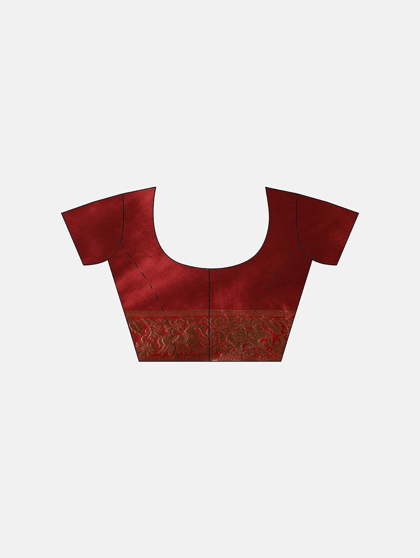 ethnic motifs banarasi saree with blouse - 17541385 - Standard Image - 2