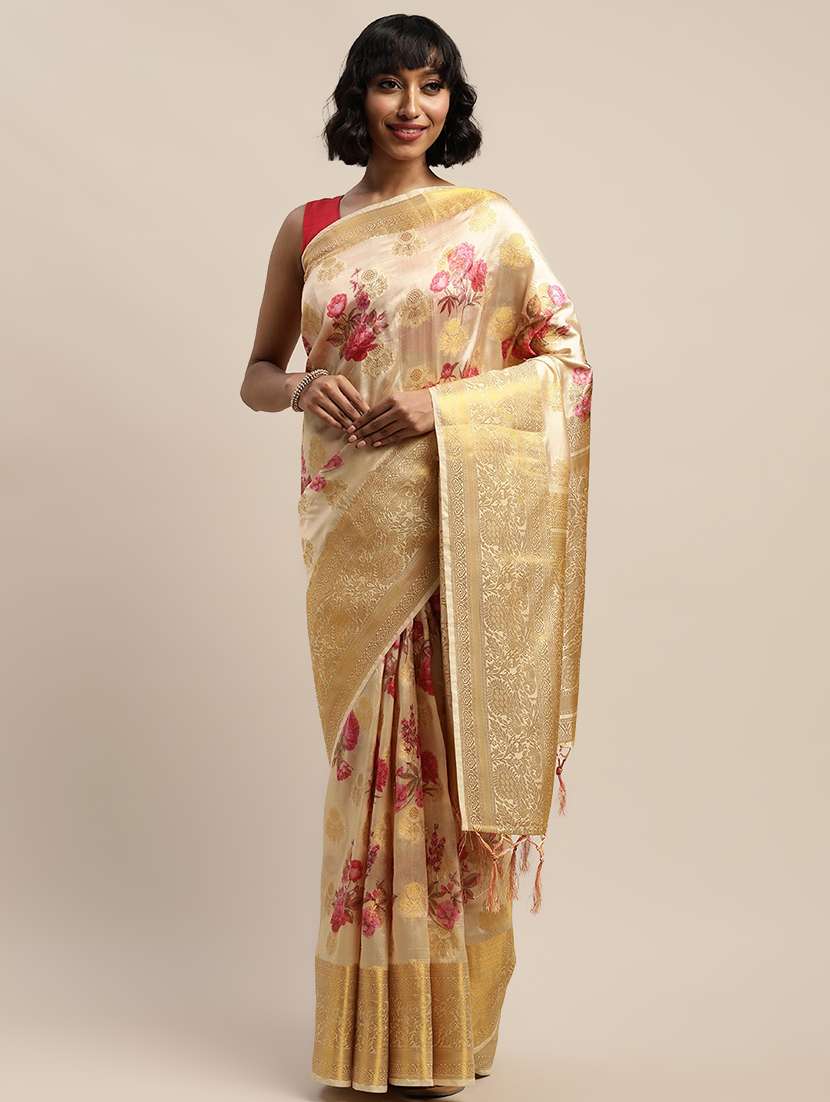 women's banarasi saree with blouse