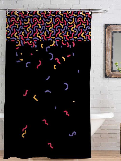 rightgifting water repellent polyester shower curtain 7 feet for bathroom with 10 hooks (48 x 84 inches , multi-colored) - 17541468 - Standard Image - 0