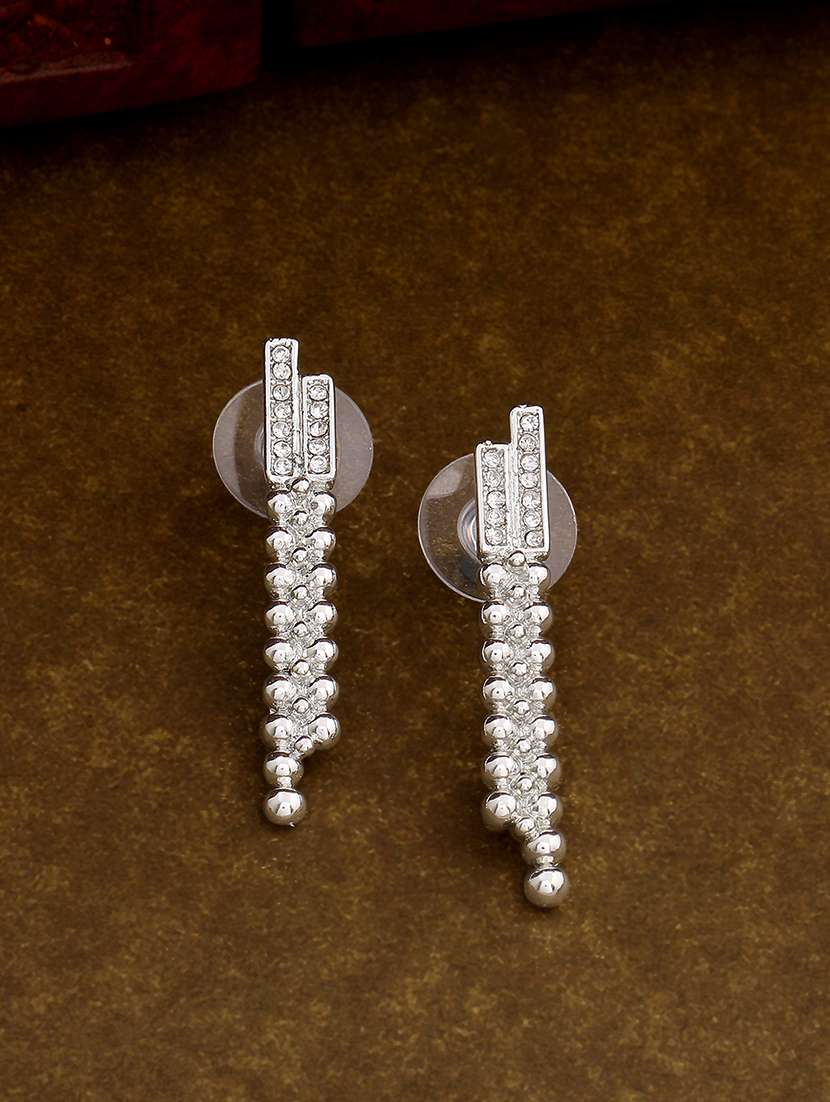 silver metal studs earring