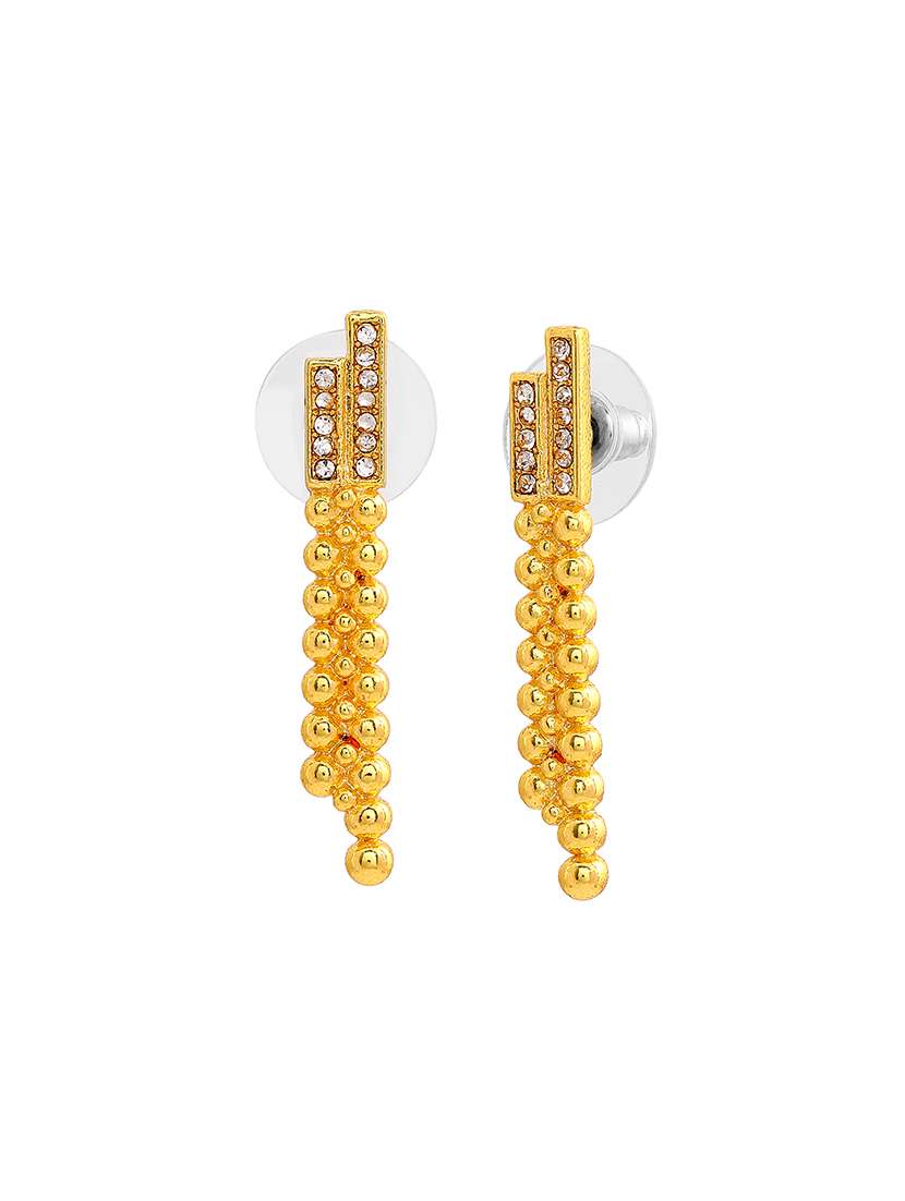 gold metal studs earring - 17542751 -  Standard Image - 2