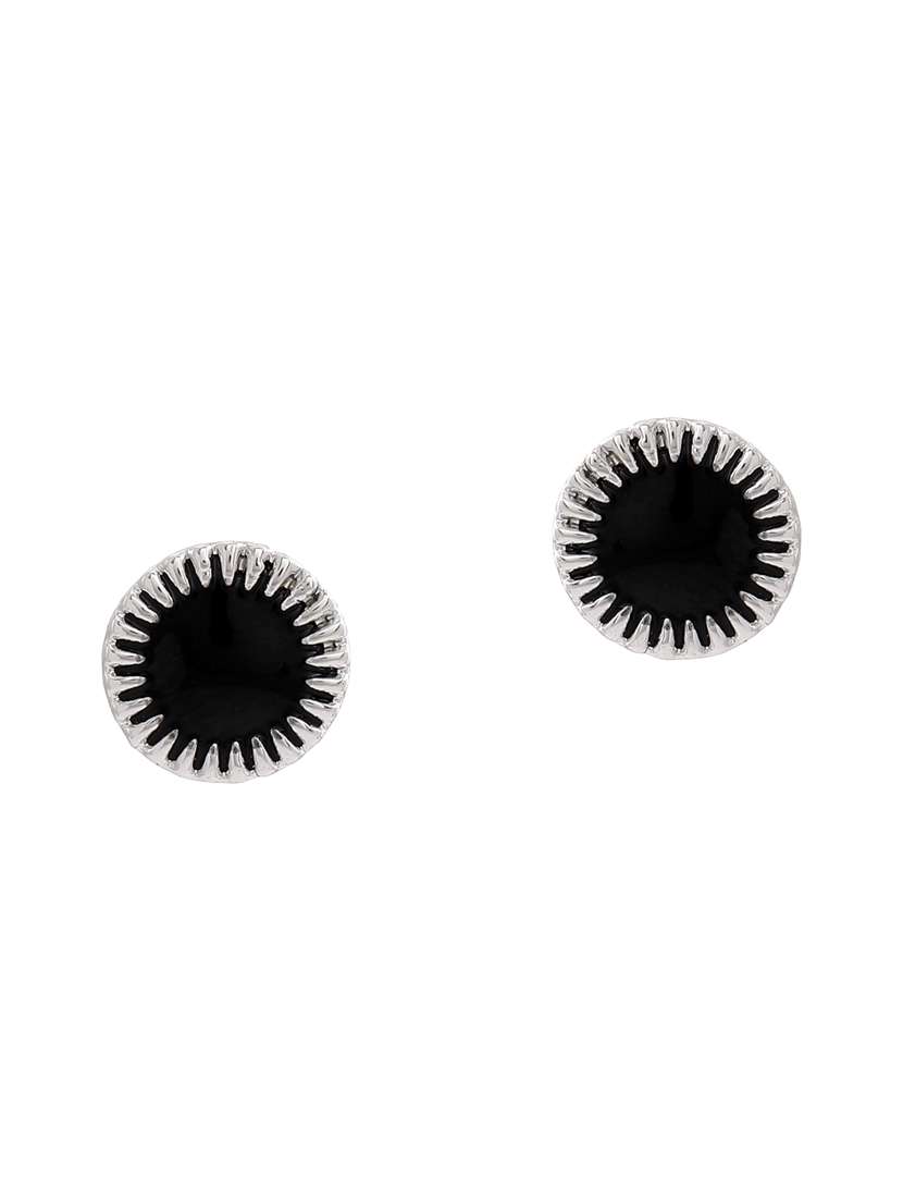 black metal studs earring - 17542761 -  Standard Image - 2