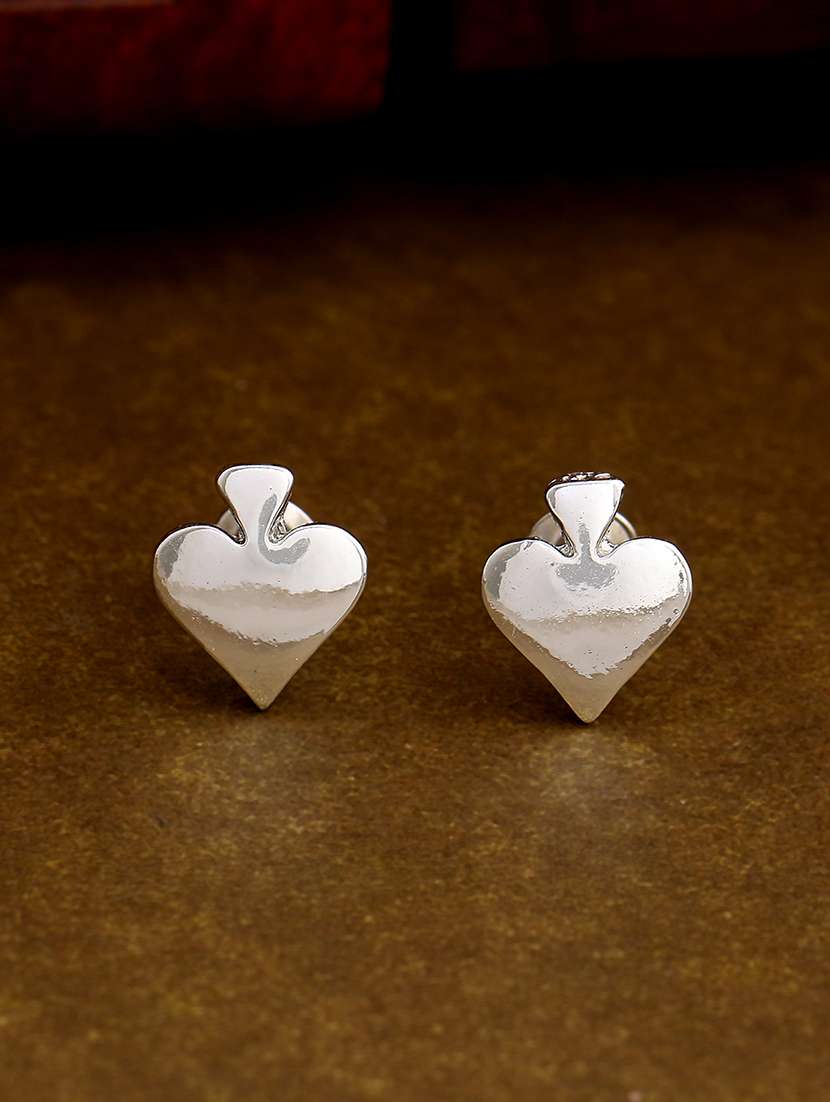 silver metal studs earring