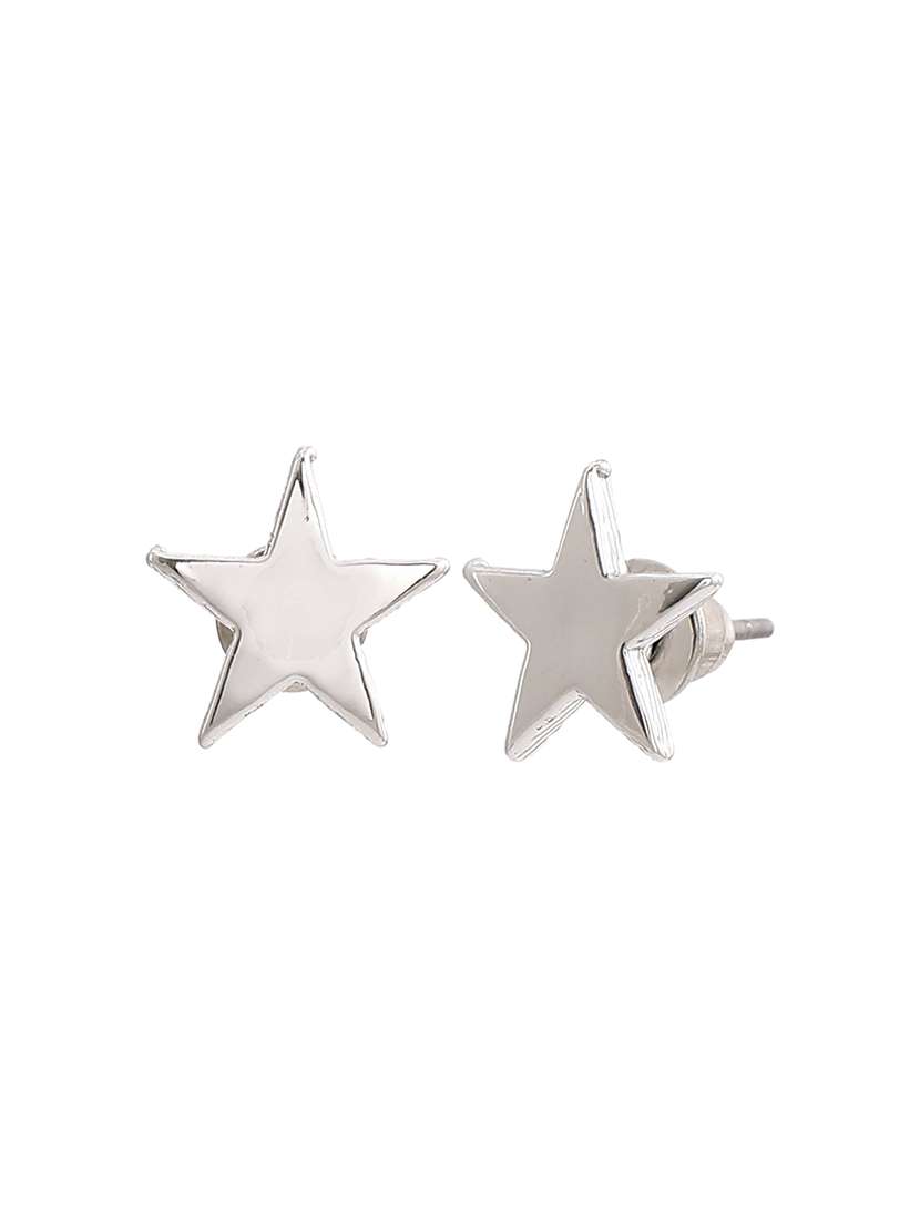 silver metal studs earring - 17542767 -  Standard Image - 2