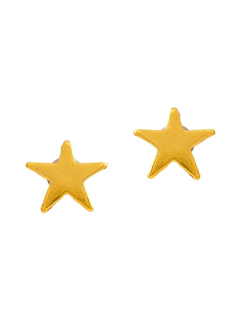 gold  metal studs earring - 17542768 -  Standard Image - 2