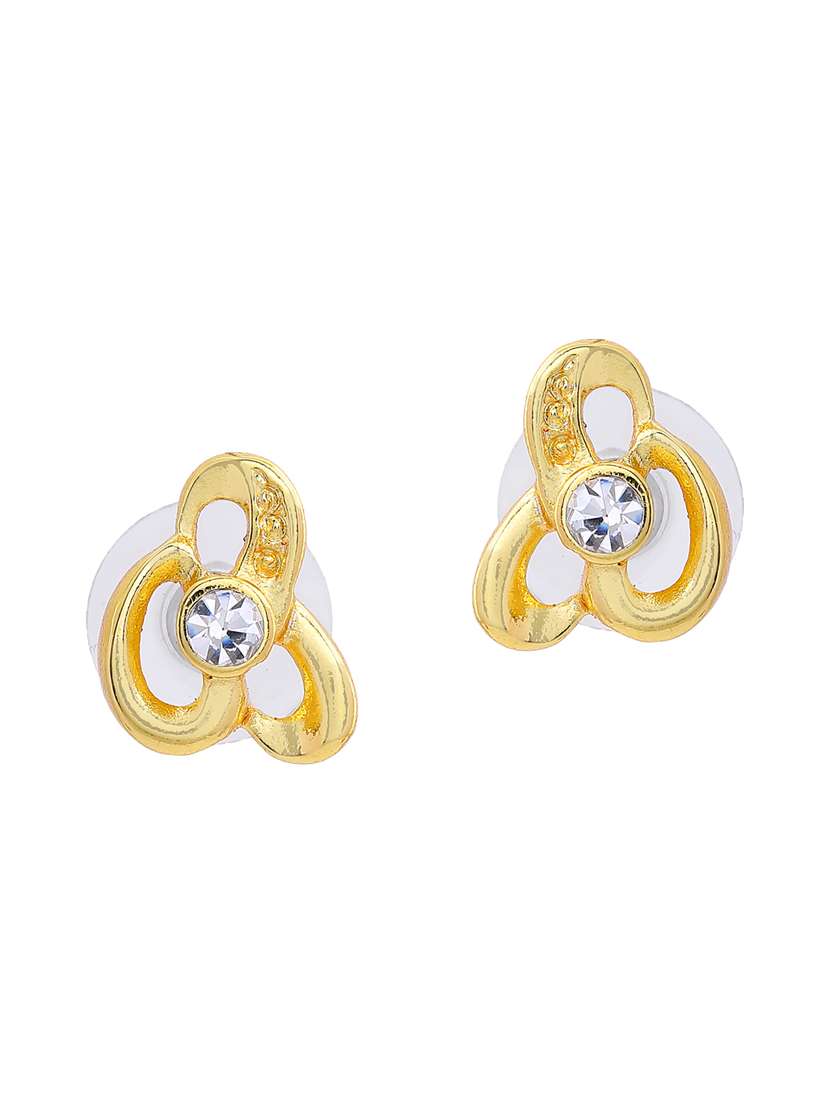 gold metal studs earring - 17542778 - Standard Image - 2