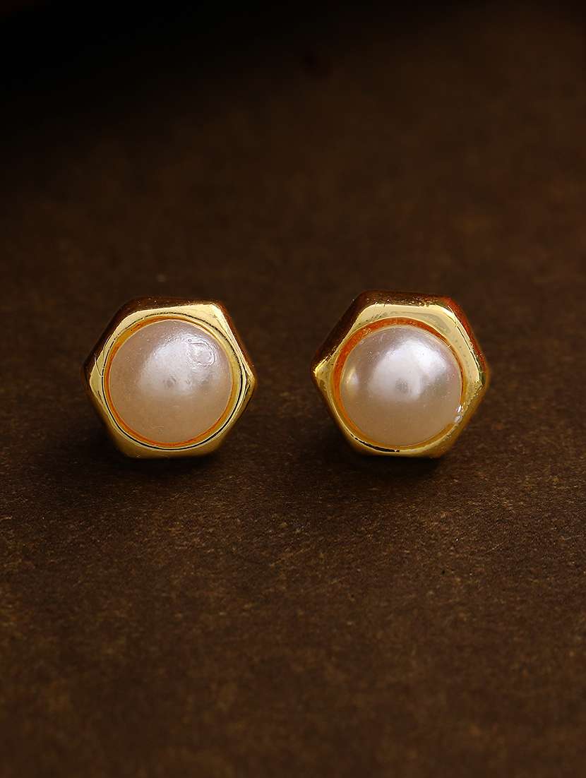 gold metal studs earring