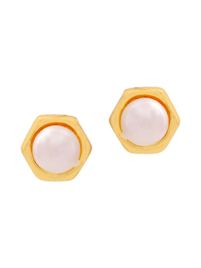 gold metal studs earring - 17542822 -  Standard Image - 2