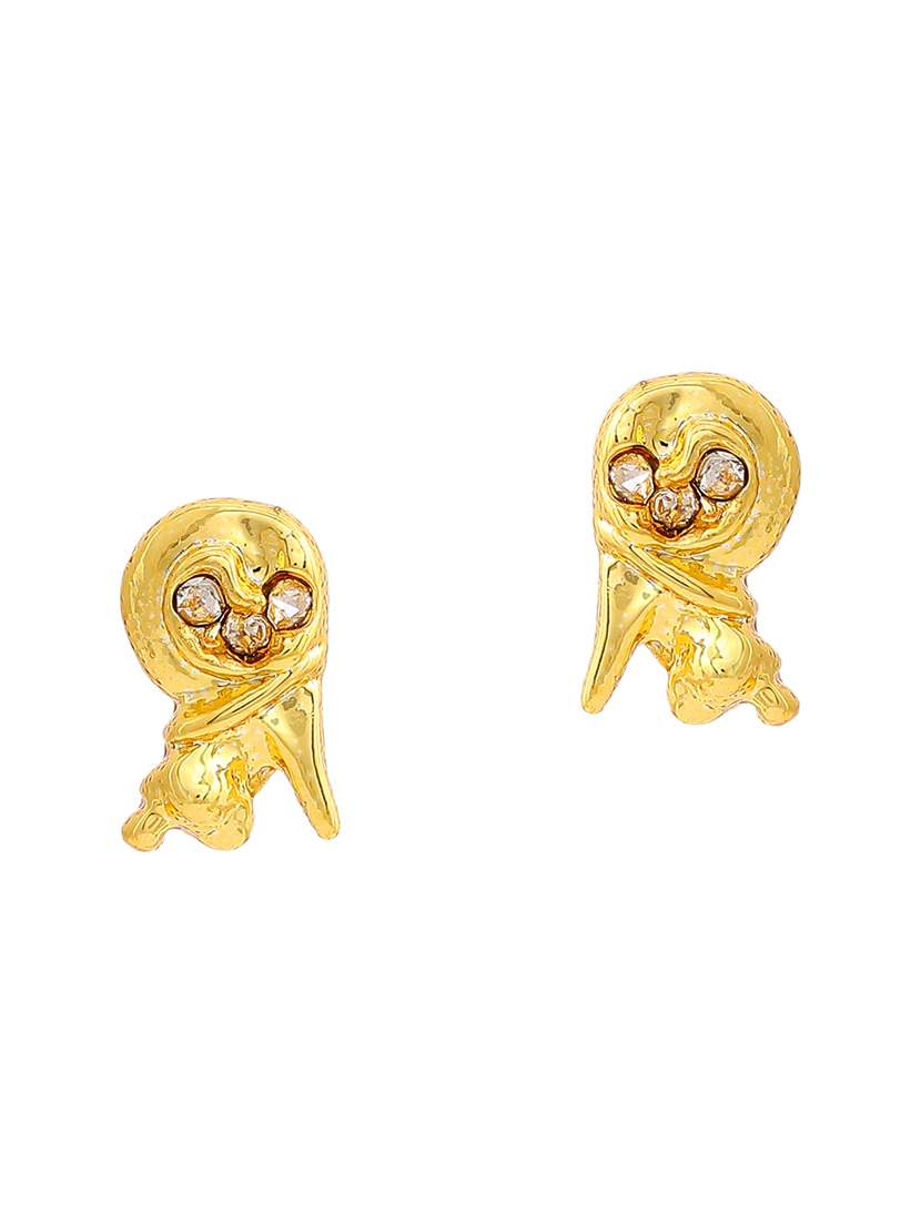 gold metal studs earring - 17542824 -  Standard Image - 2