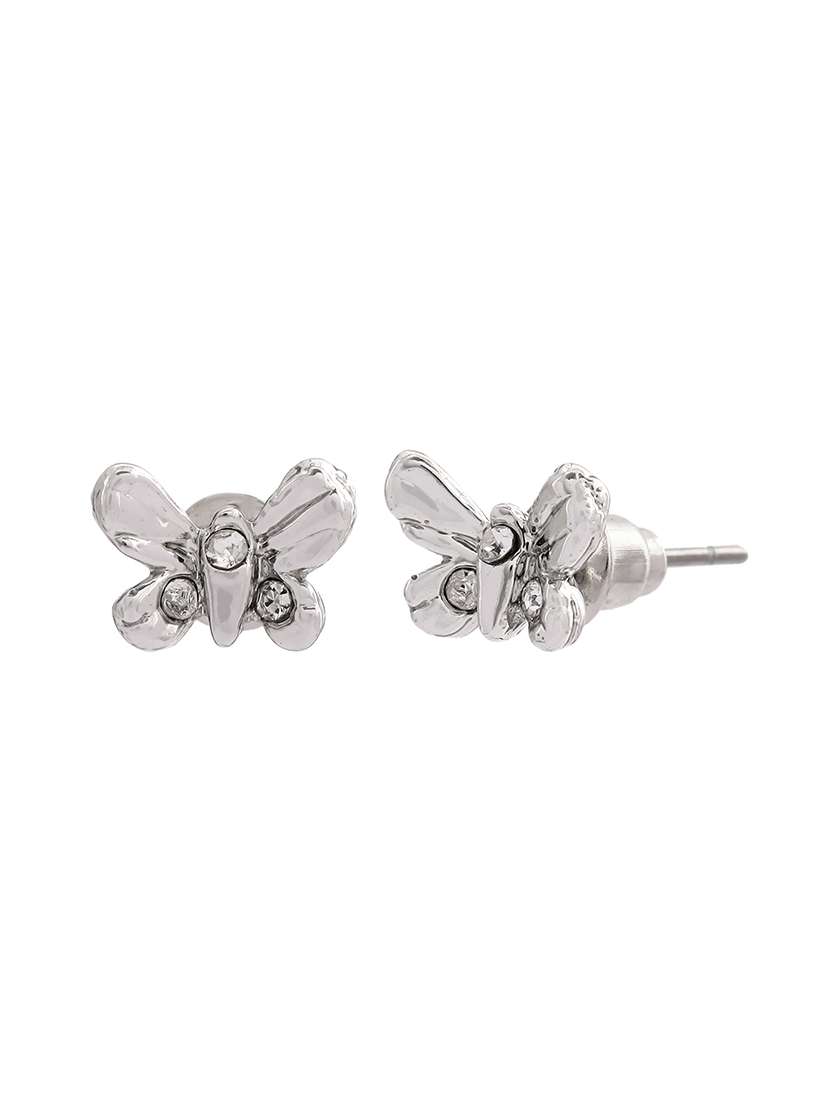 silver metal studs earring - 17542825 - Standard Image - 2