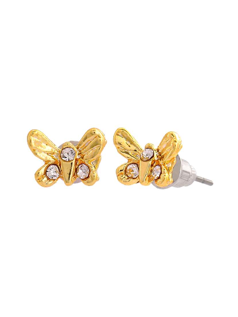 gold metal studs earring - 17542826 -  Standard Image - 2