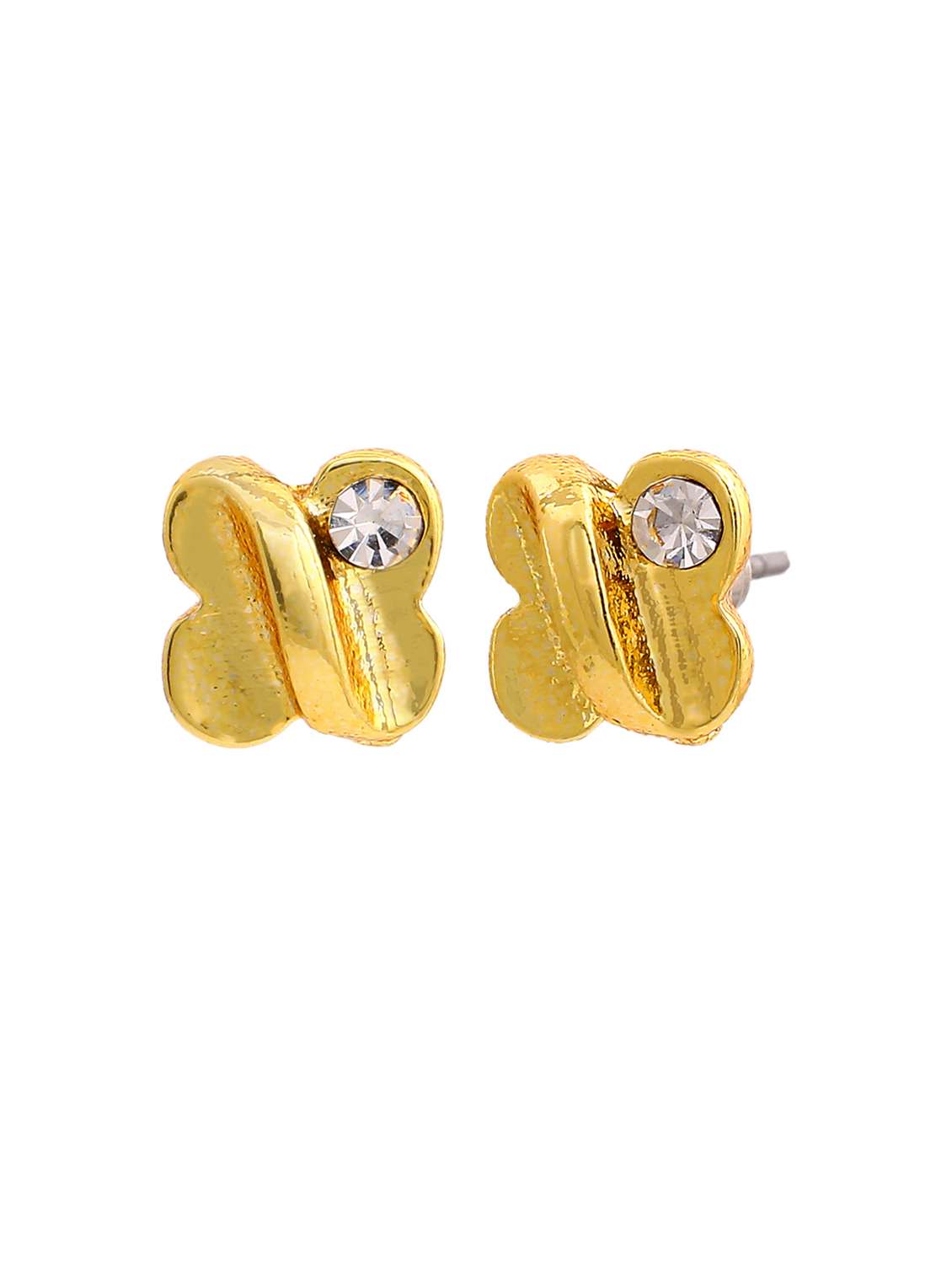 gold metal studs earring - 17542837 - Standard Image - 2