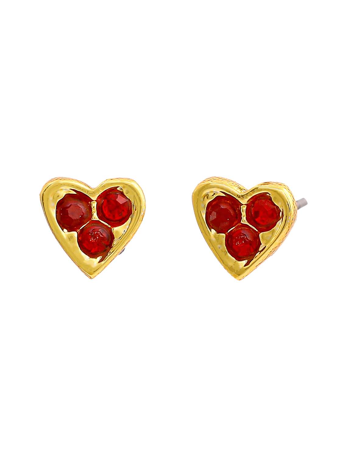 red metal studs earring - 17542839 - Standard Image - 2