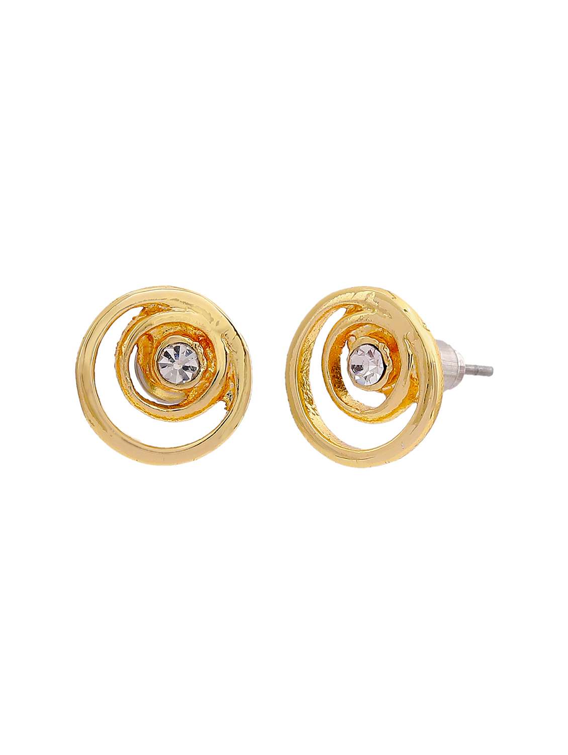 gold  metal studs earring - 17542844 -  Standard Image - 2
