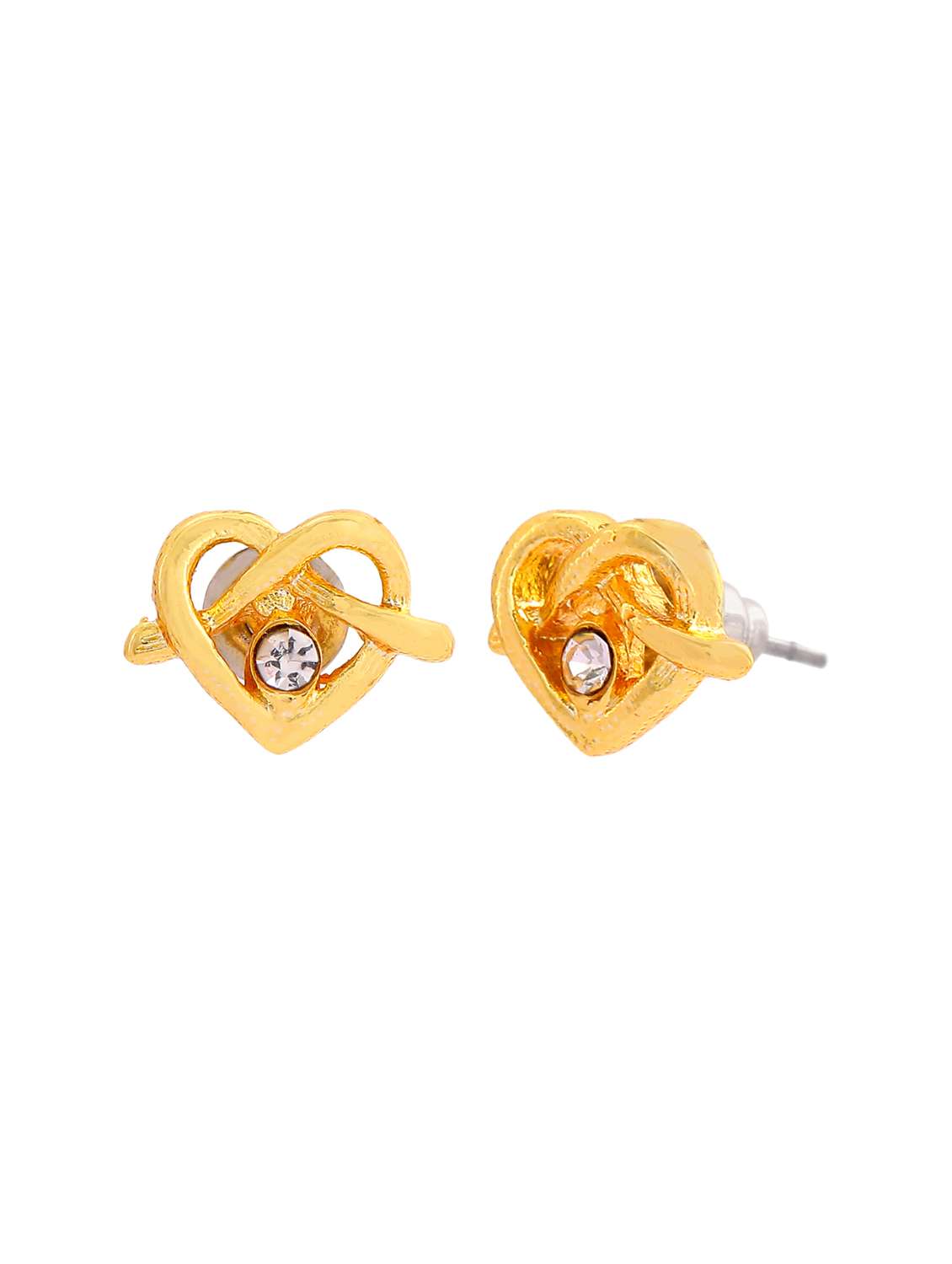 gold metal studs earring - 17542851 - Standard Image - 2