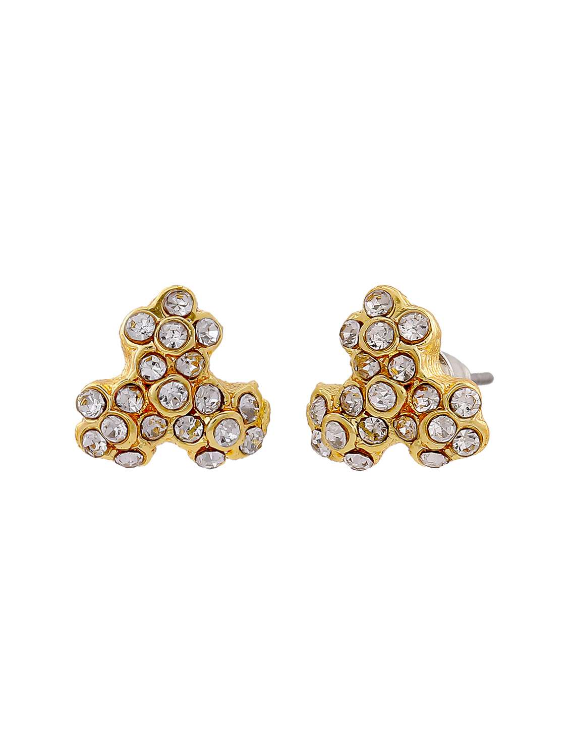 gold metal studs earring - 17542856 -  Standard Image - 2
