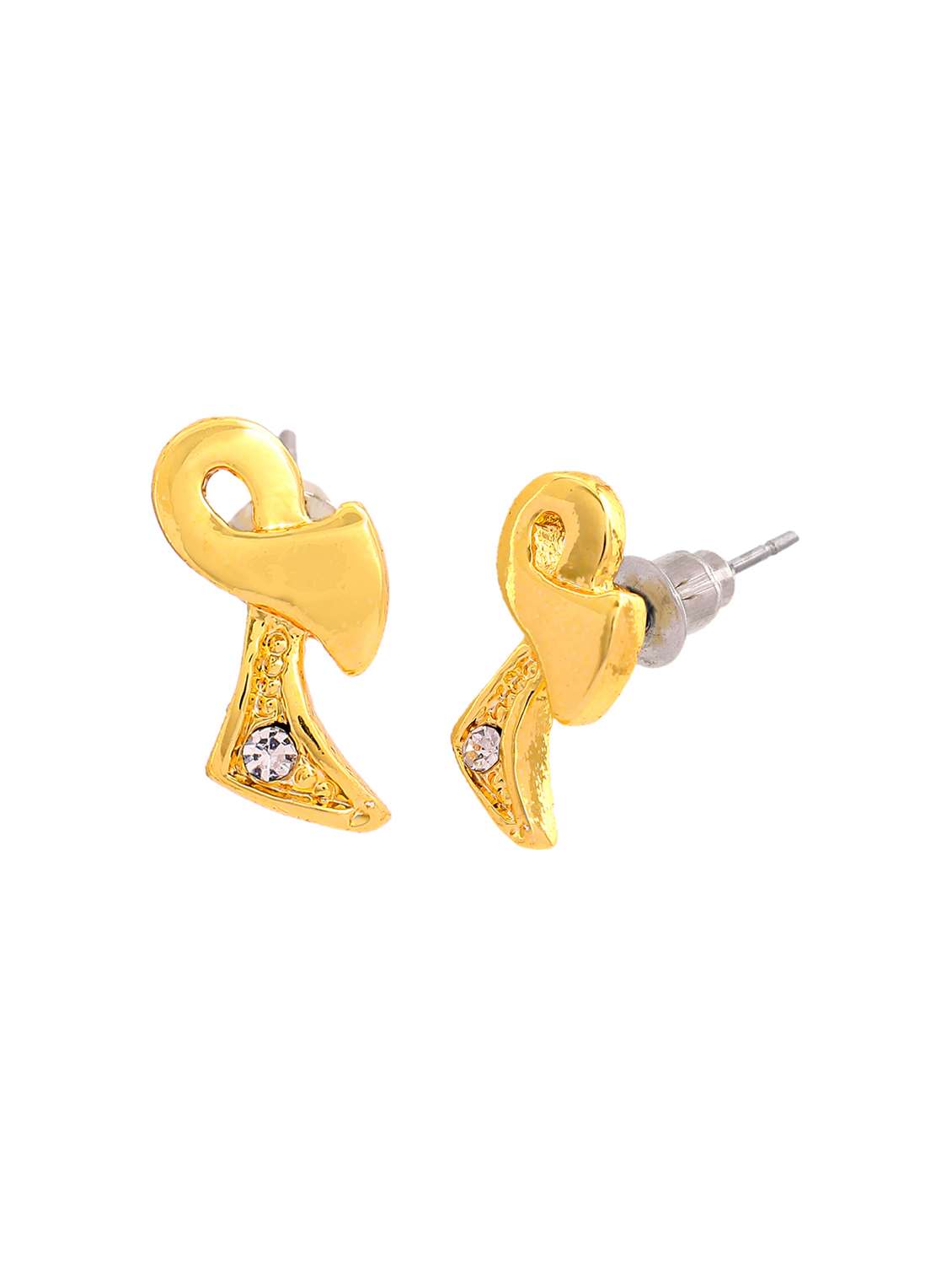 gold metal studs earring - 17542859 - Standard Image - 2