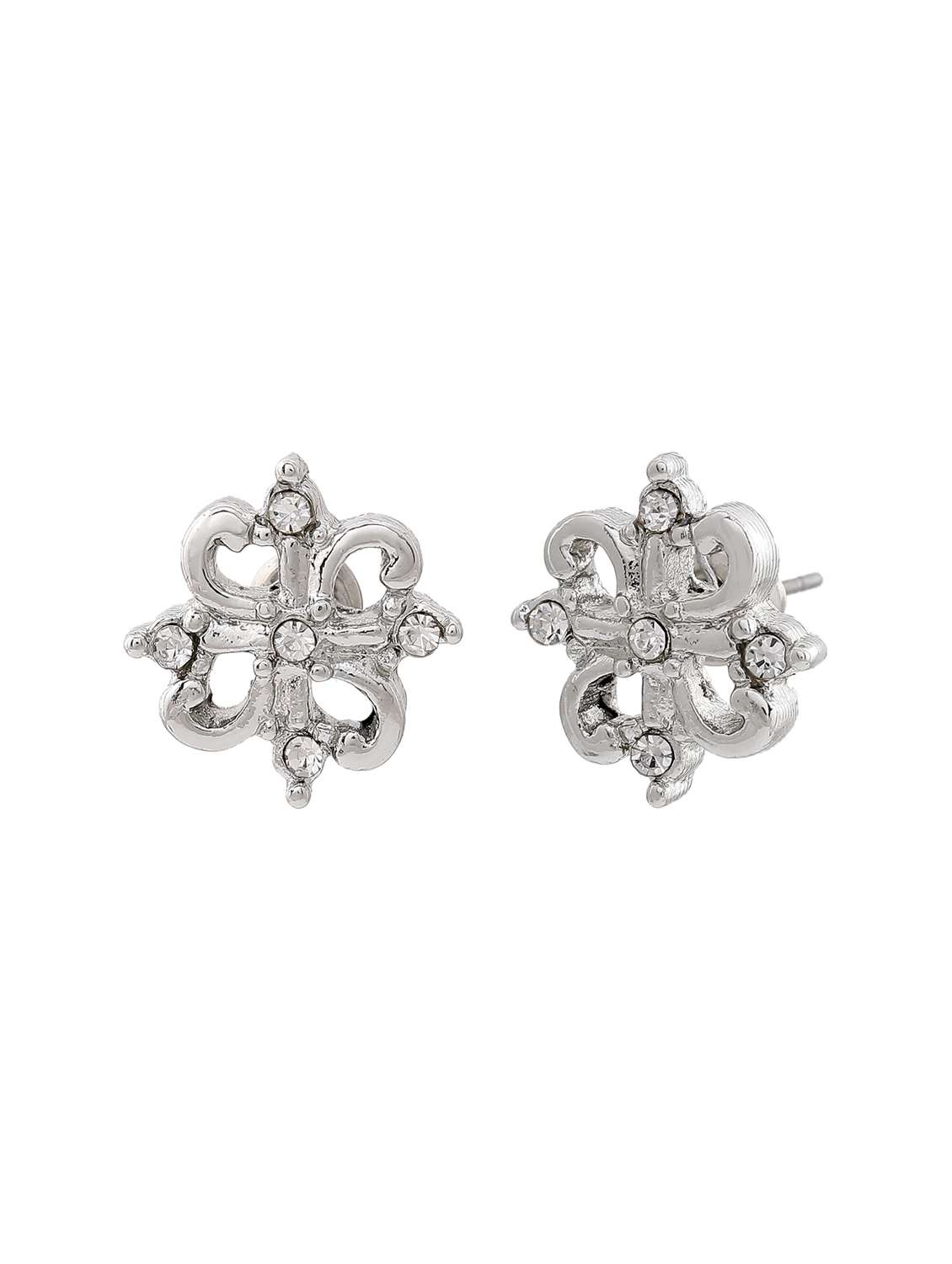silver metal studs earring - 17542860 - Standard Image - 2