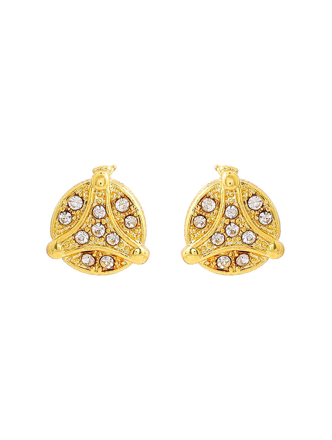 gold metal studs earring - 17542865 - Standard Image - 2