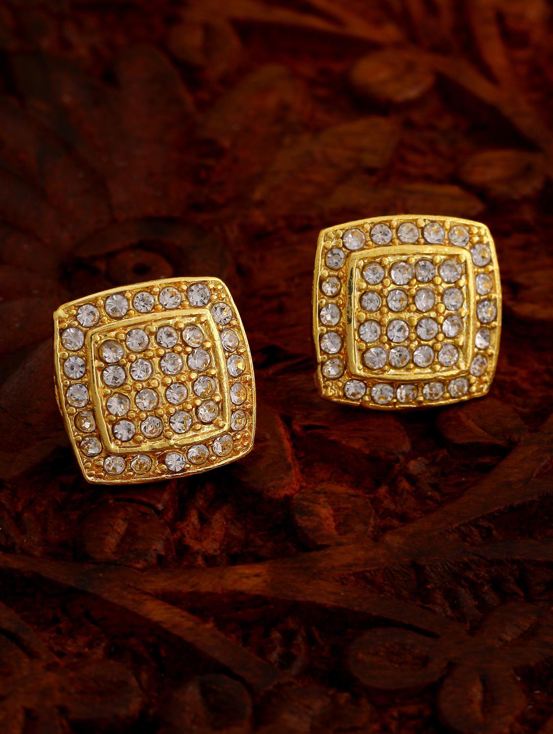 gold metal studs earring - 17542867 - Zoom Image - 0