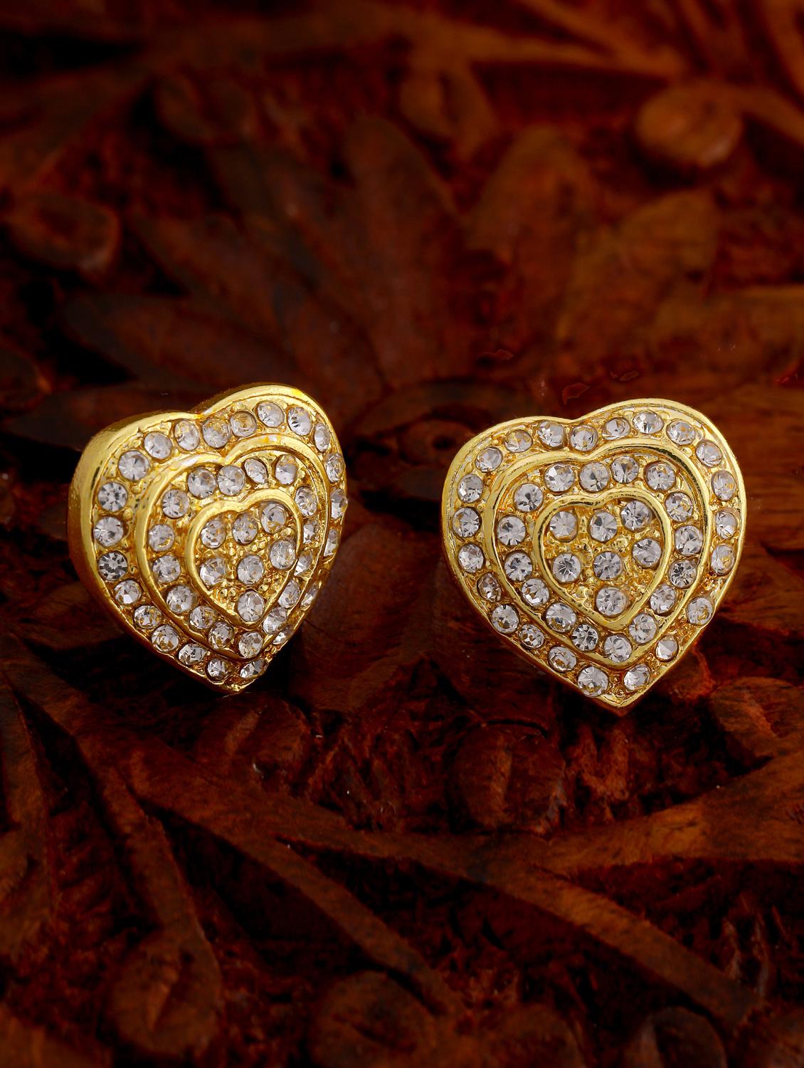 gold metal studs earring - 17542870 - Zoom Image - 0