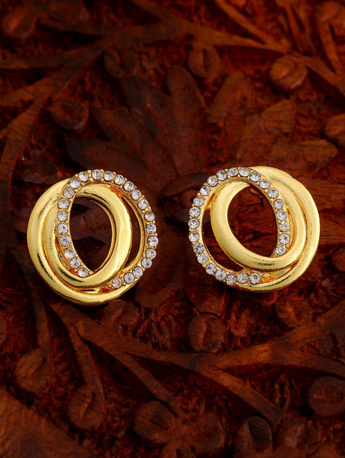gold  metal studs earring