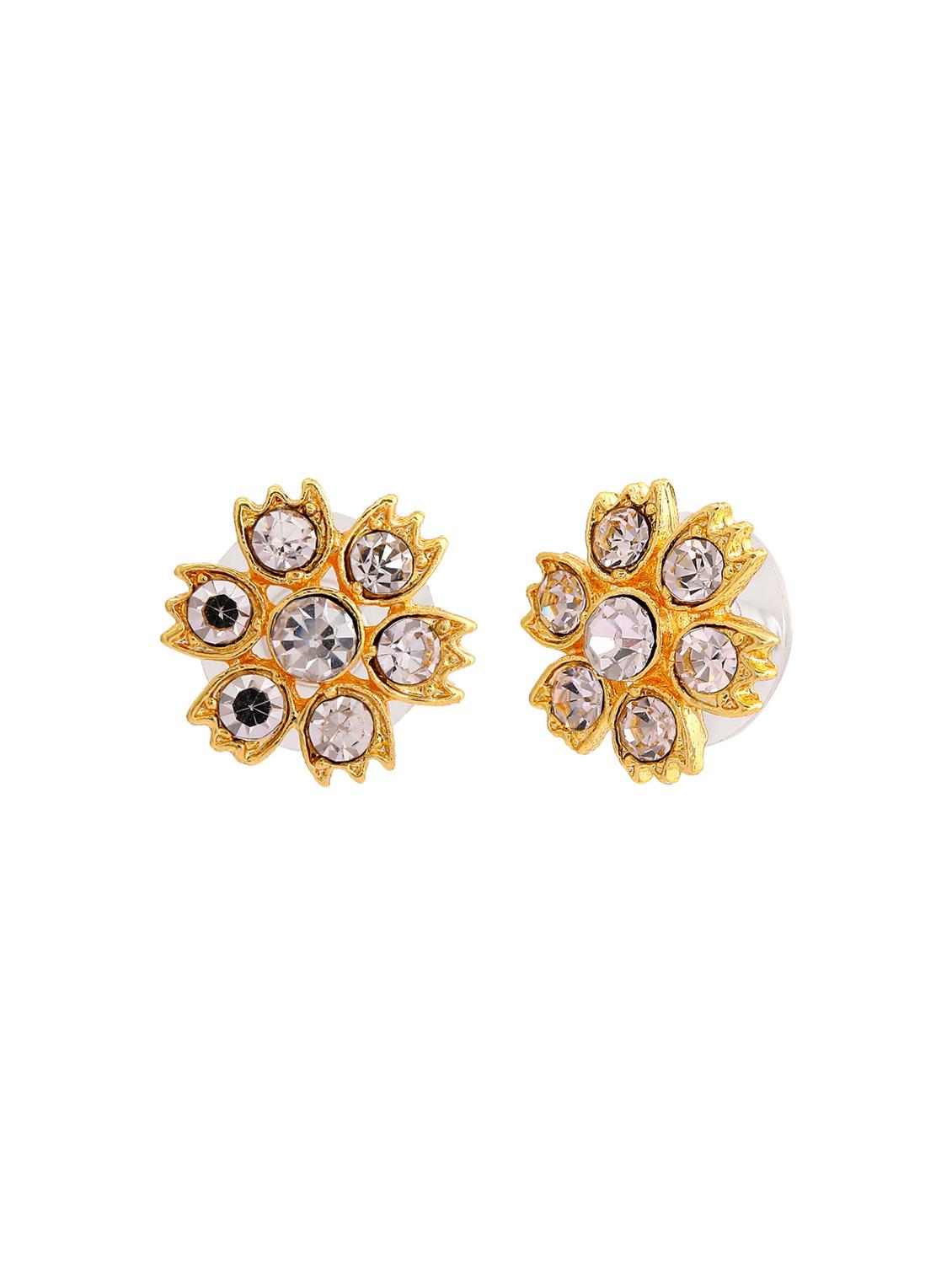 gold metal studs earring - 17542874 - Standard Image - 2