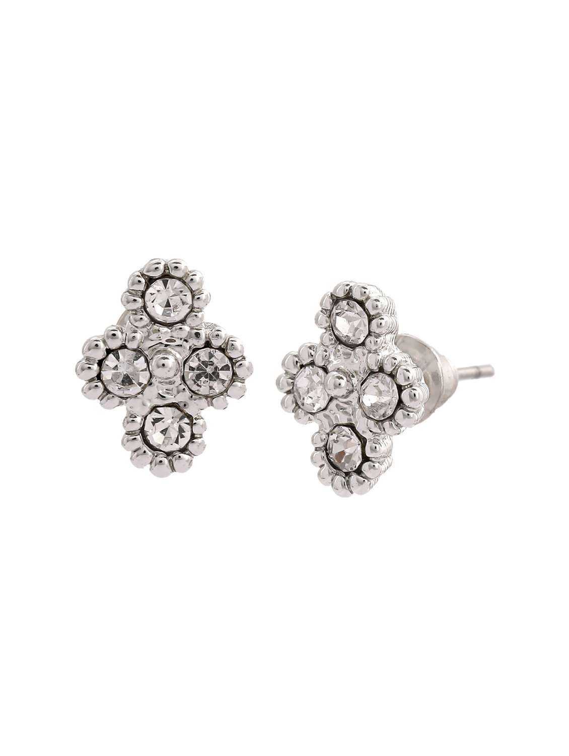 silver metal studs earring - 17542876 - Standard Image - 2