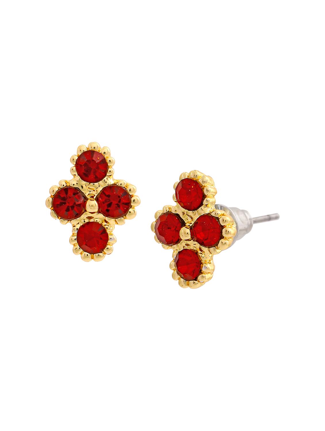 red metal studs earring - 17542877 - Standard Image - 2