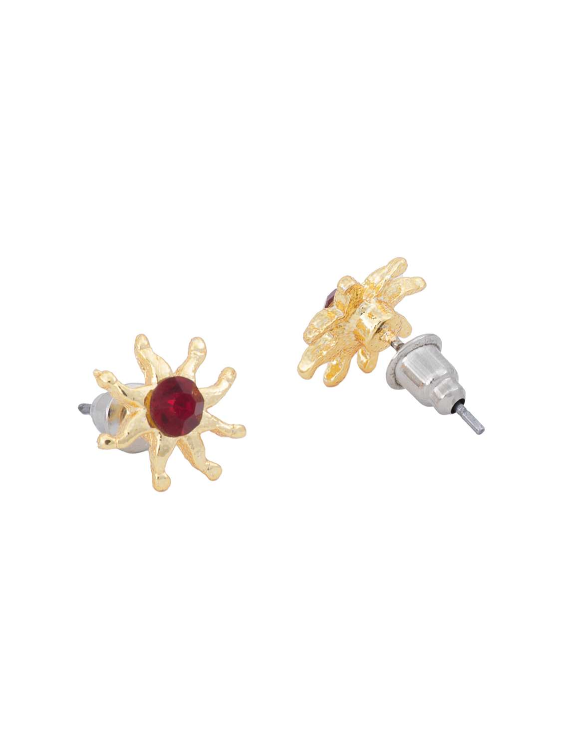 red metal studs earring - 17542879 - Standard Image - 2