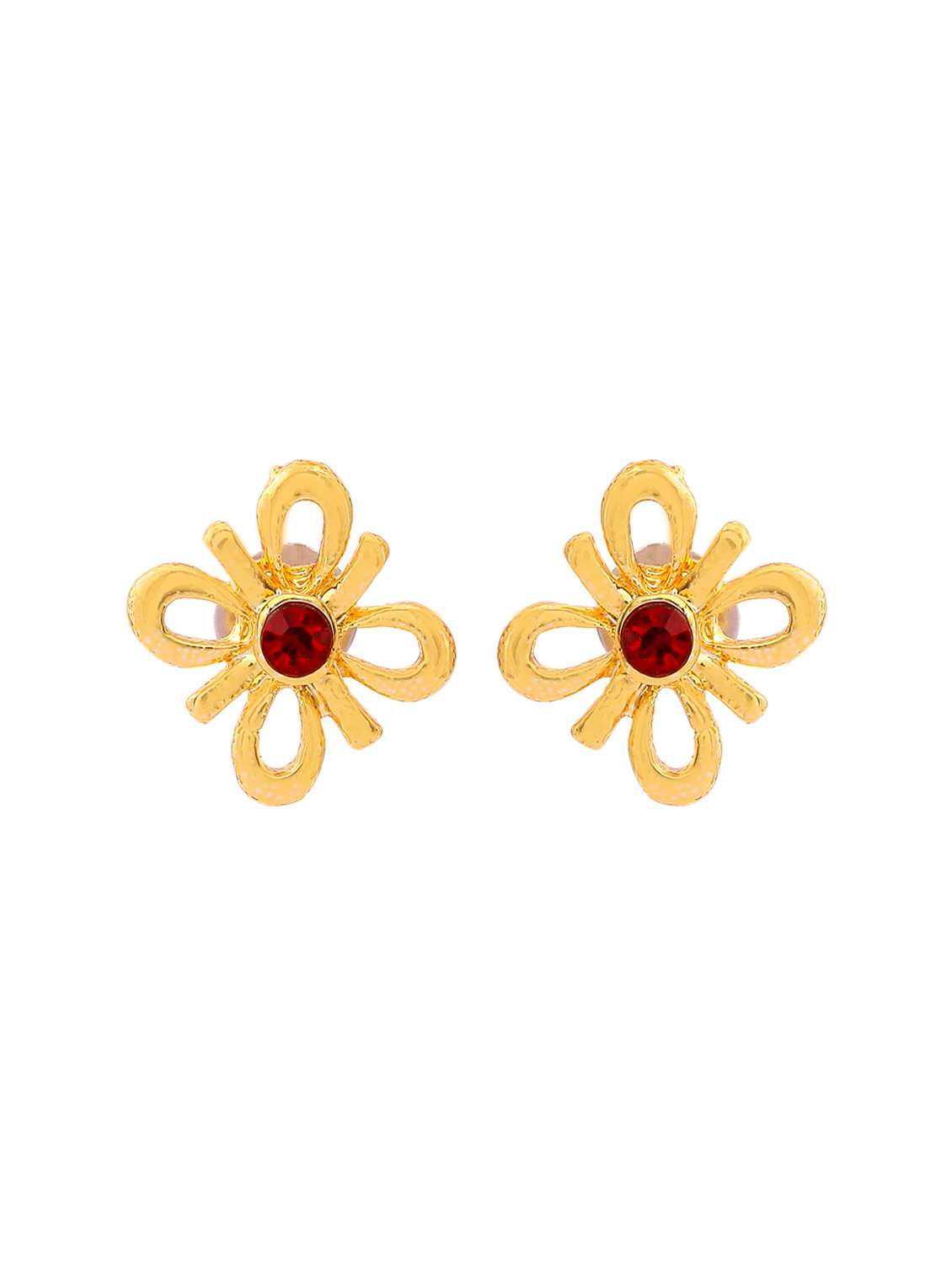 red metal studs earring - 17542881 - Standard Image - 2