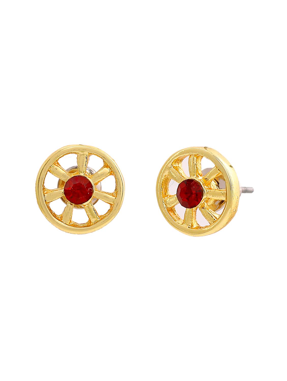 red metal studs earring - 17542883 - Standard Image - 2