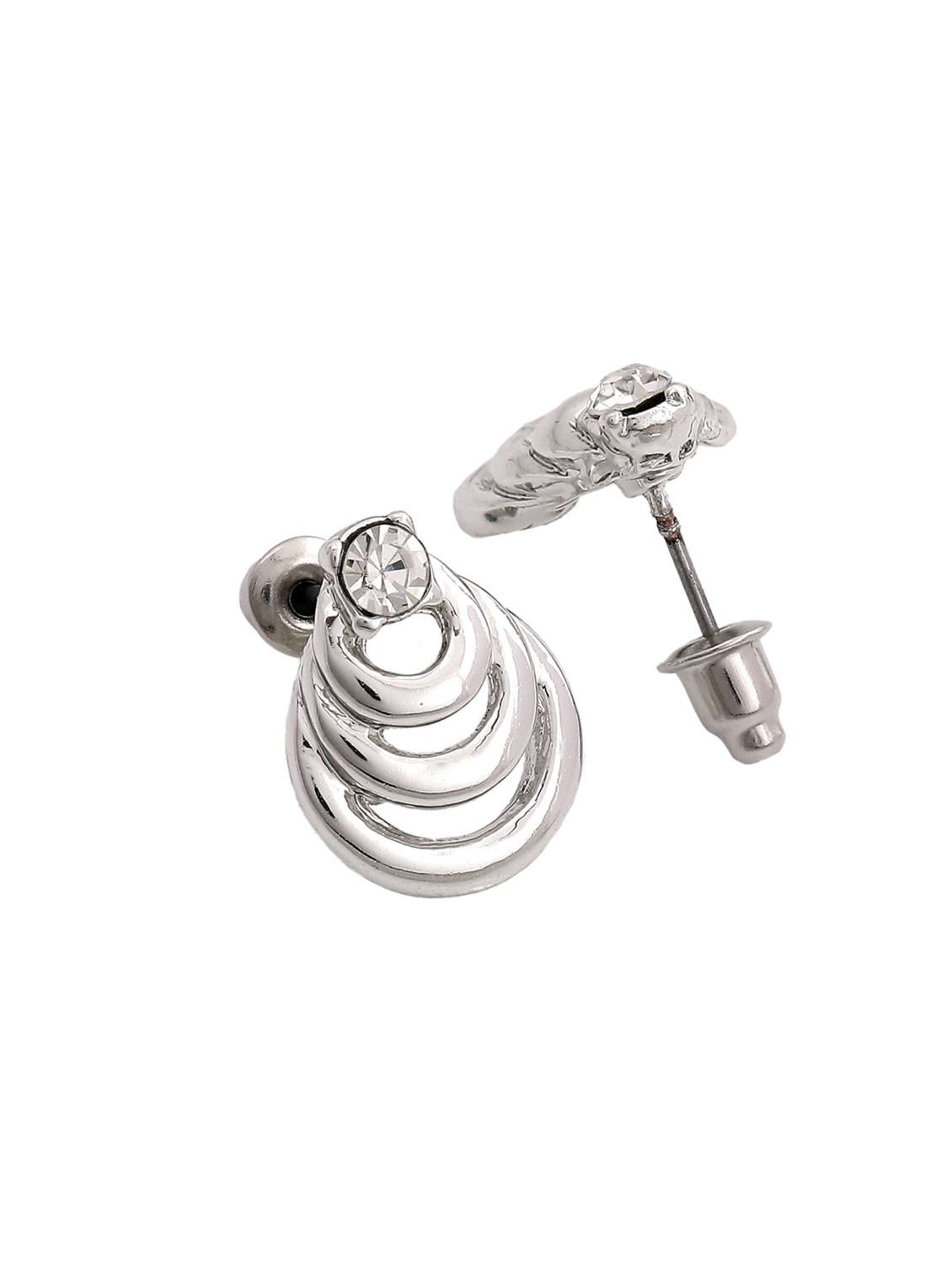silver metal studs earring - 17542889 - Standard Image - 2